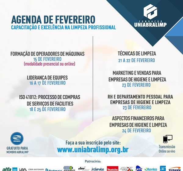 SIEMACO-SP e Fundação UniAbralimp oferecem vagas gratuitas e descontos para cursos de capacitação profissional
