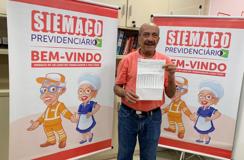  Previdenciário do SIEMACO-SP aposenta trabalhador do asseio em tempo recorde