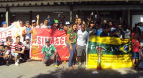 A bola rolou para celebrar a relação trabalhador-sindicato-família
