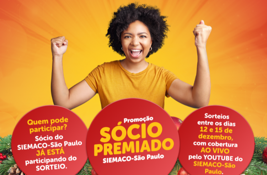 Promoção Sócio Premiado do SIEMACO São Paulo: são 300 prêmios de 300 reais cada!