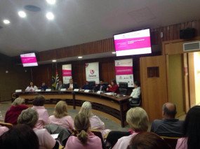  Deputados de São Paulo debatem câncer de mama com voluntários e profissionais de saúde