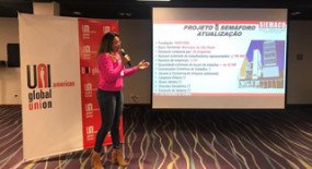 Exemplo de organização do SIEMACO-SP inspira jovens sindicalistas em encontro da UNI Américas, na Colômbia