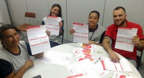 Sábado foi dia de trabalho do sindicato no Poupatempo