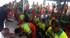  Trabalhadores comparecem em massa na eleição da CIPA na Loga Jaguaré