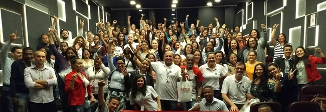 Gestão e liderança da Global reúnem-se no auditório do Siemaco em pleno sábado