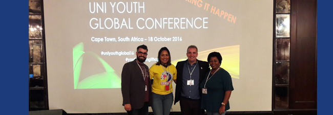 Secretaria da Juventude do Siemaco é destaque durante Conferência Mundial UNI Juventude, realizada na África do Sul