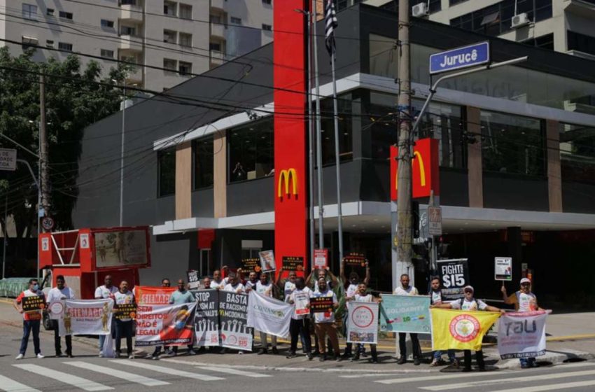  Sem Direitos Não é Legal: SIEMACO-SP participa de ato pelos direitos dos trabalhadores do McDonald’s na Av. Ibirapuera