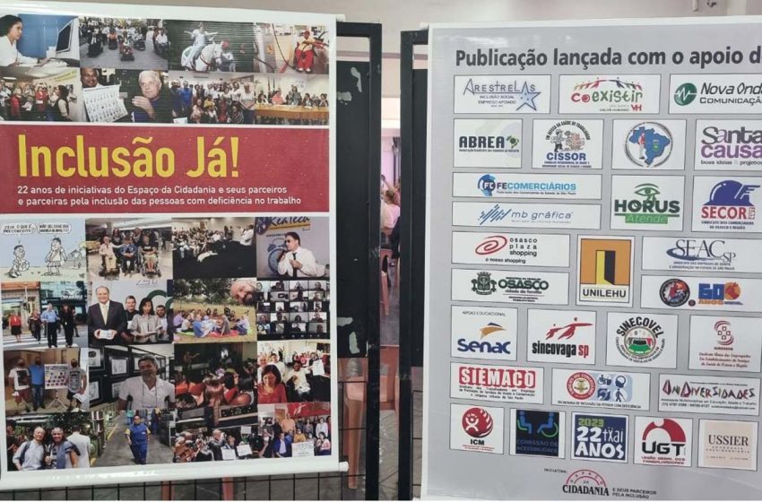  Espaço da Cidadania completa 22 e lança livro “Inclusão Já”