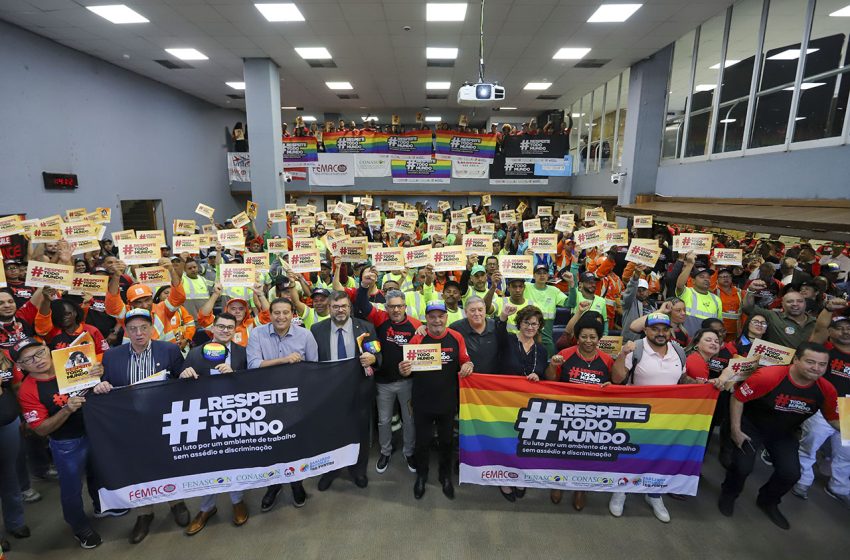  Mais de 500 trabalhadores, dirigentes sindicais, autoridades e Governo Federal marcam presença no lançamento da campanha #Respeite Todo Mundo, da FEMACO