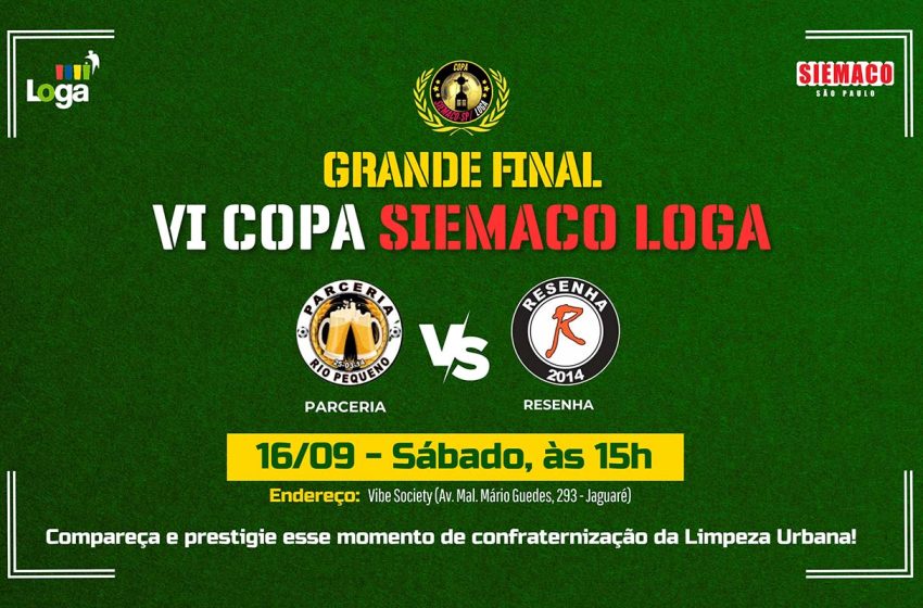  Grande final da VI Copa SIEMACO-SP LOGA promete muitas emoções na Vibe Society