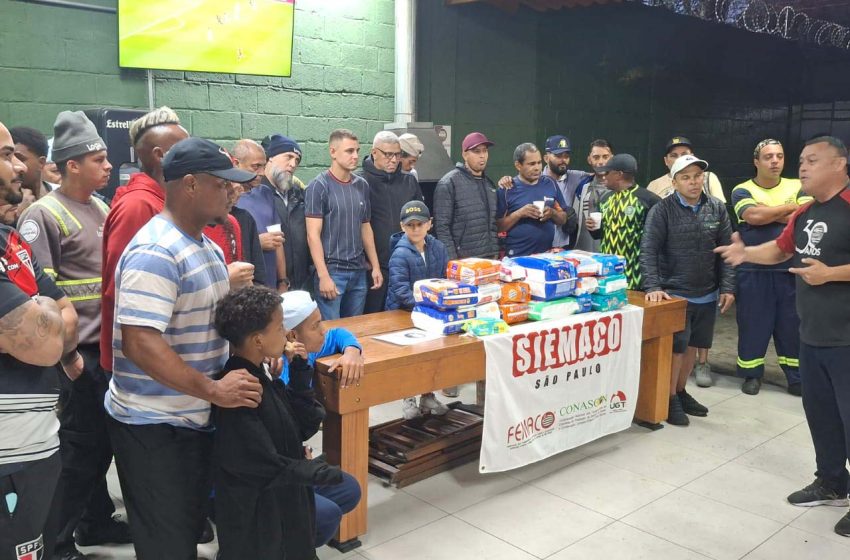  SIEMACO-SP celebra nascimento de filho de coletor da Loga com jogo festivo na Arena Vibe