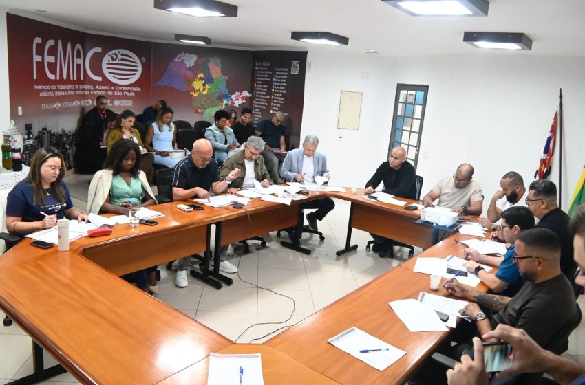  SIEMACO-SP participa de reunião que dá início à preparação da Campanha Salarial 2026 dos trabalhadores da Limpeza Urbana e Áreas Verdes